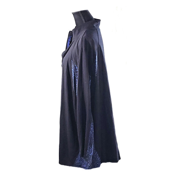 Catherine's Women's Black Blue Print Cotton Activewear Jacket Size 3X - Picture 7 of 7